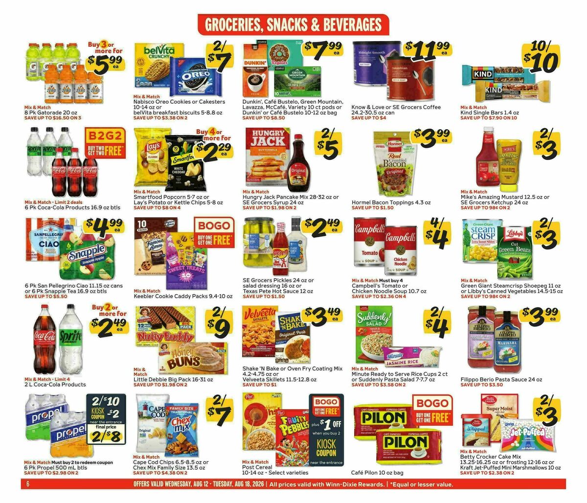 Winn-Dixie Weekly Ad from August 12