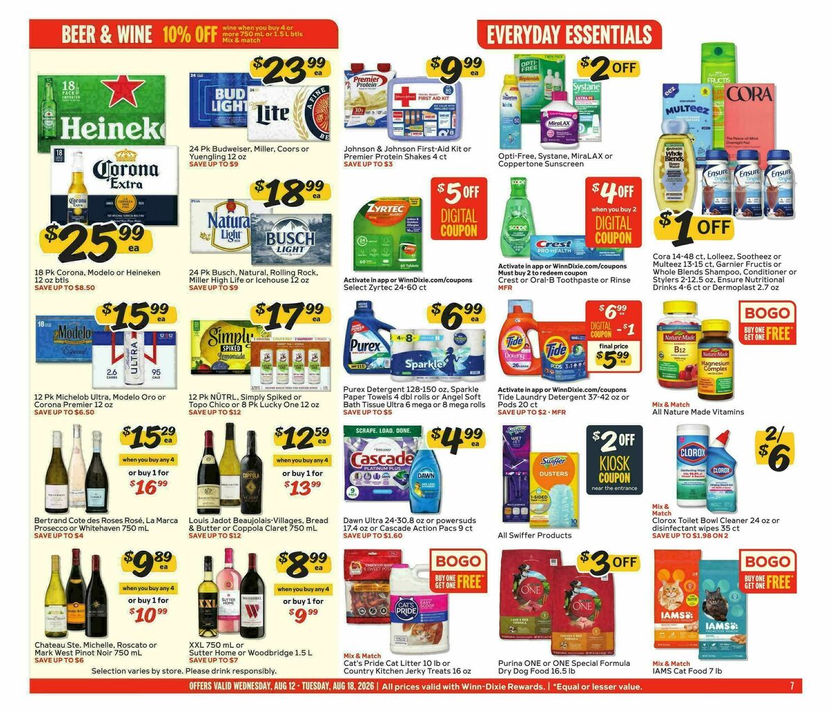 Winn-Dixie Weekly Ad from August 12