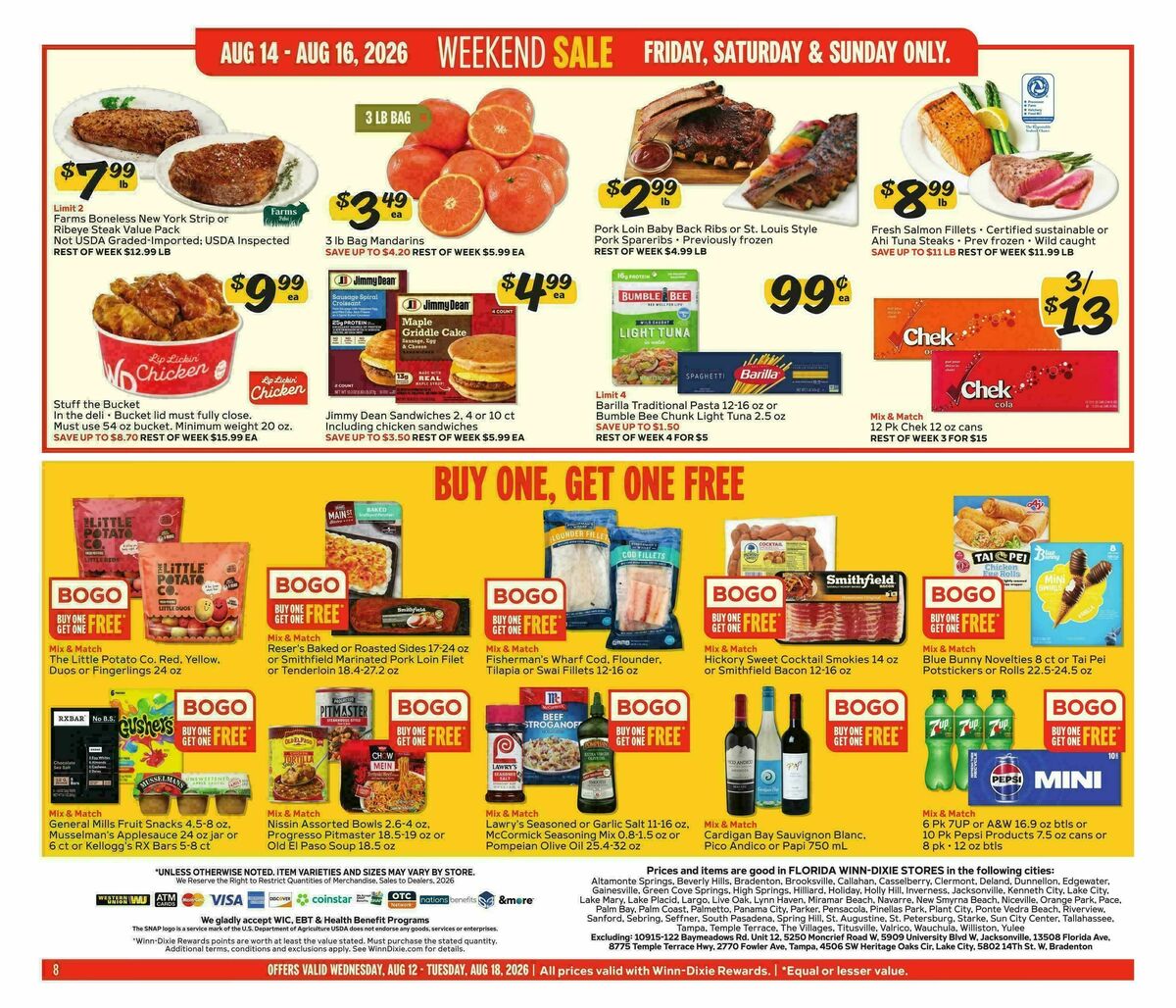 Winn-Dixie Weekly Ad from August 12