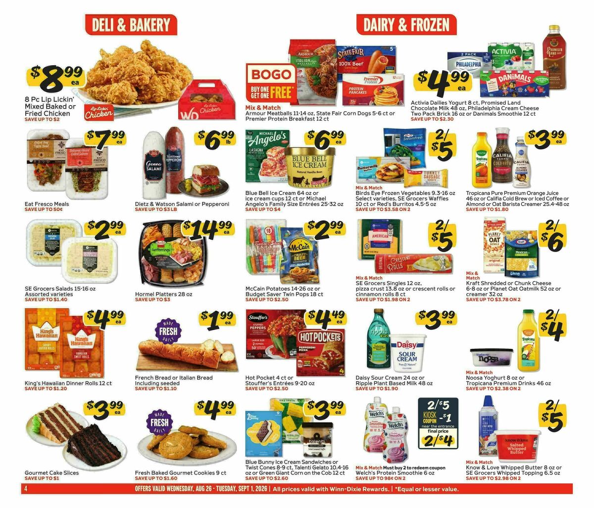 Winn-Dixie Weekly Ad from August 26