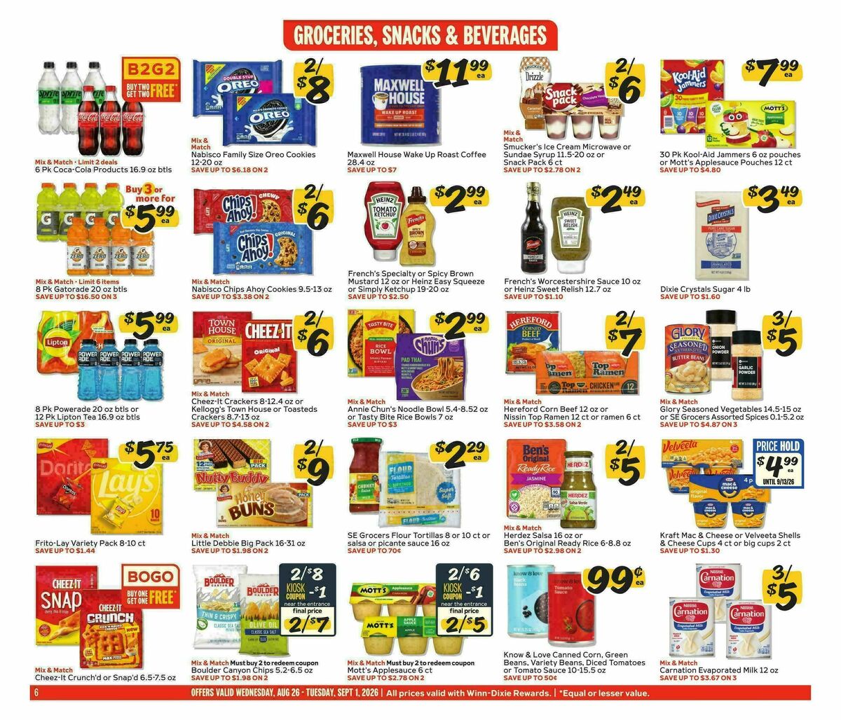 Winn-Dixie Weekly Ad from August 26