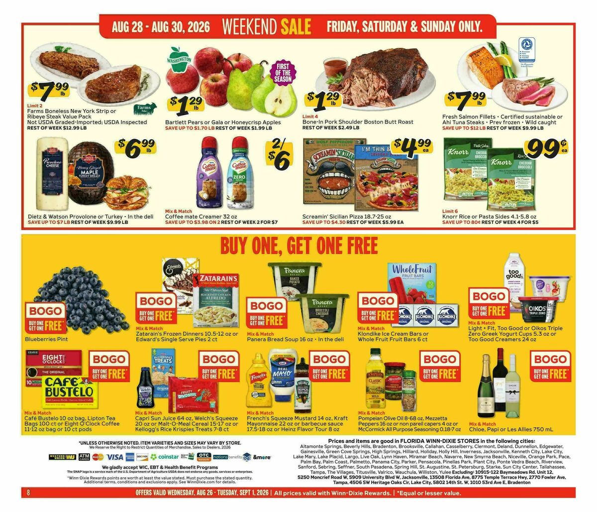Winn-Dixie Weekly Ad from August 26