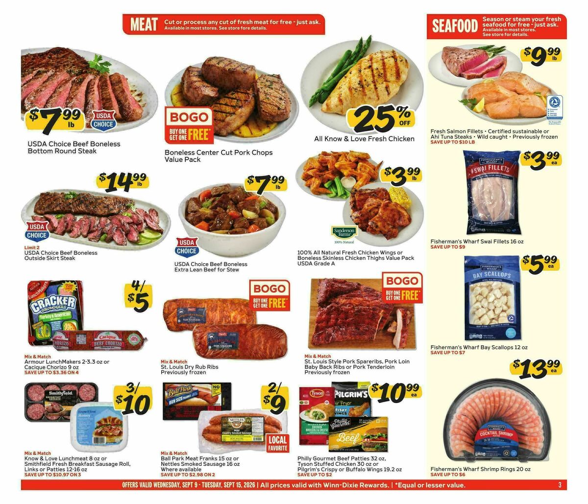 Winn-Dixie Weekly Ad from September 9