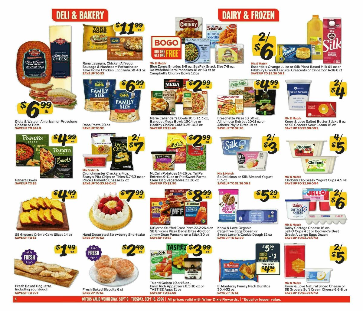 Winn-Dixie Weekly Ad from September 9