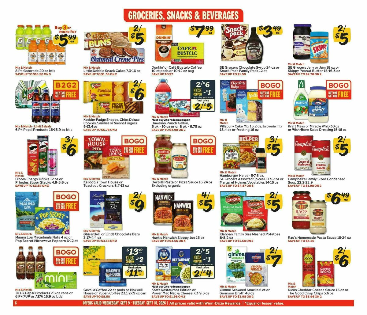 Winn-Dixie Weekly Ad from September 9
