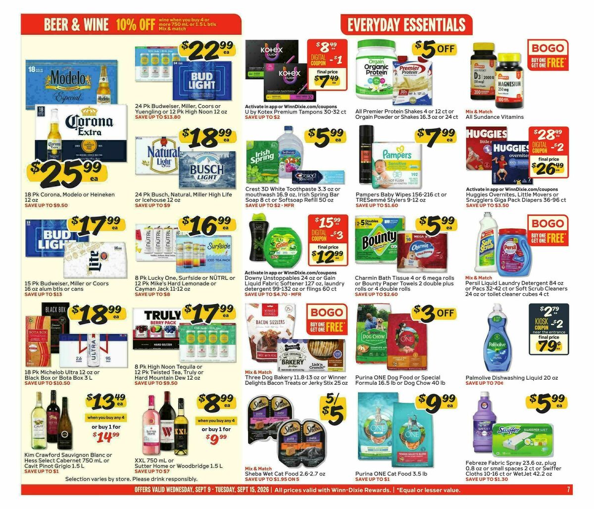 Winn-Dixie Weekly Ad from September 9