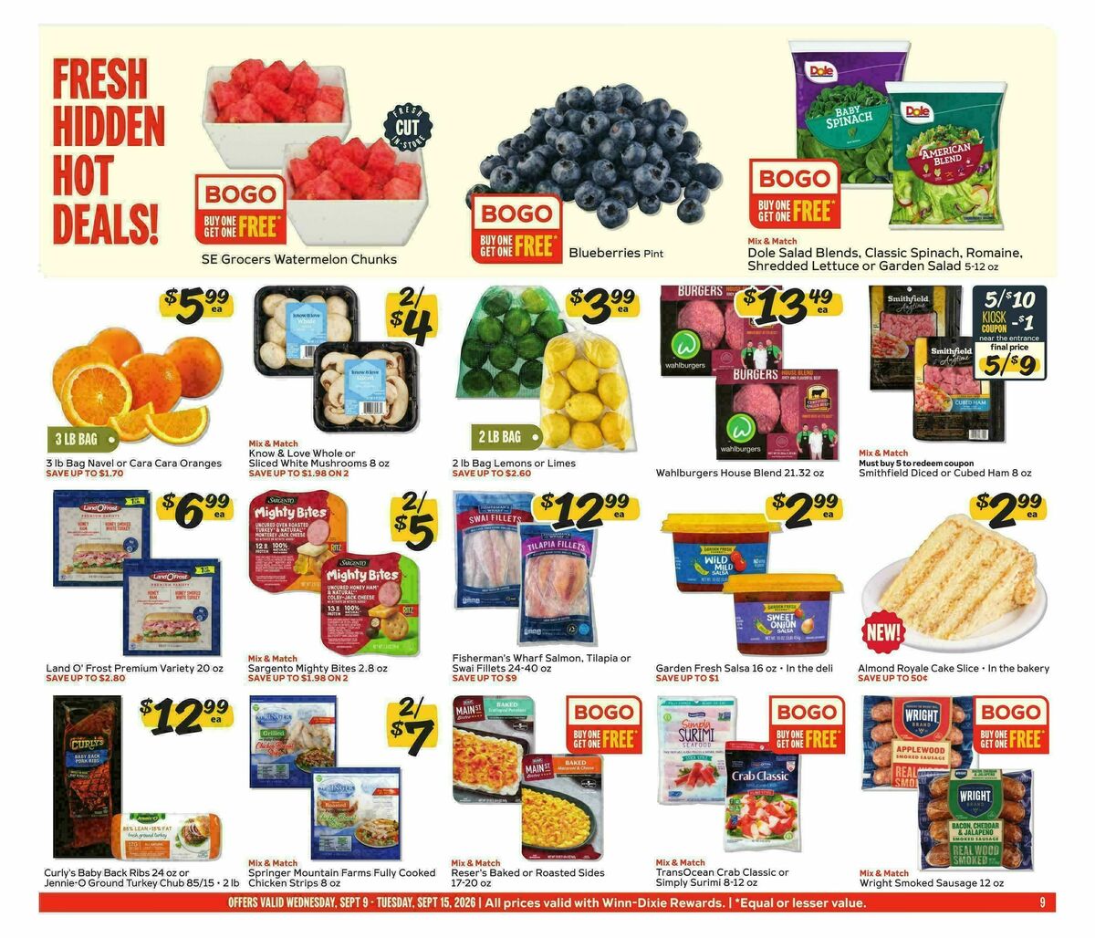 Winn-Dixie Weekly Ad from September 9