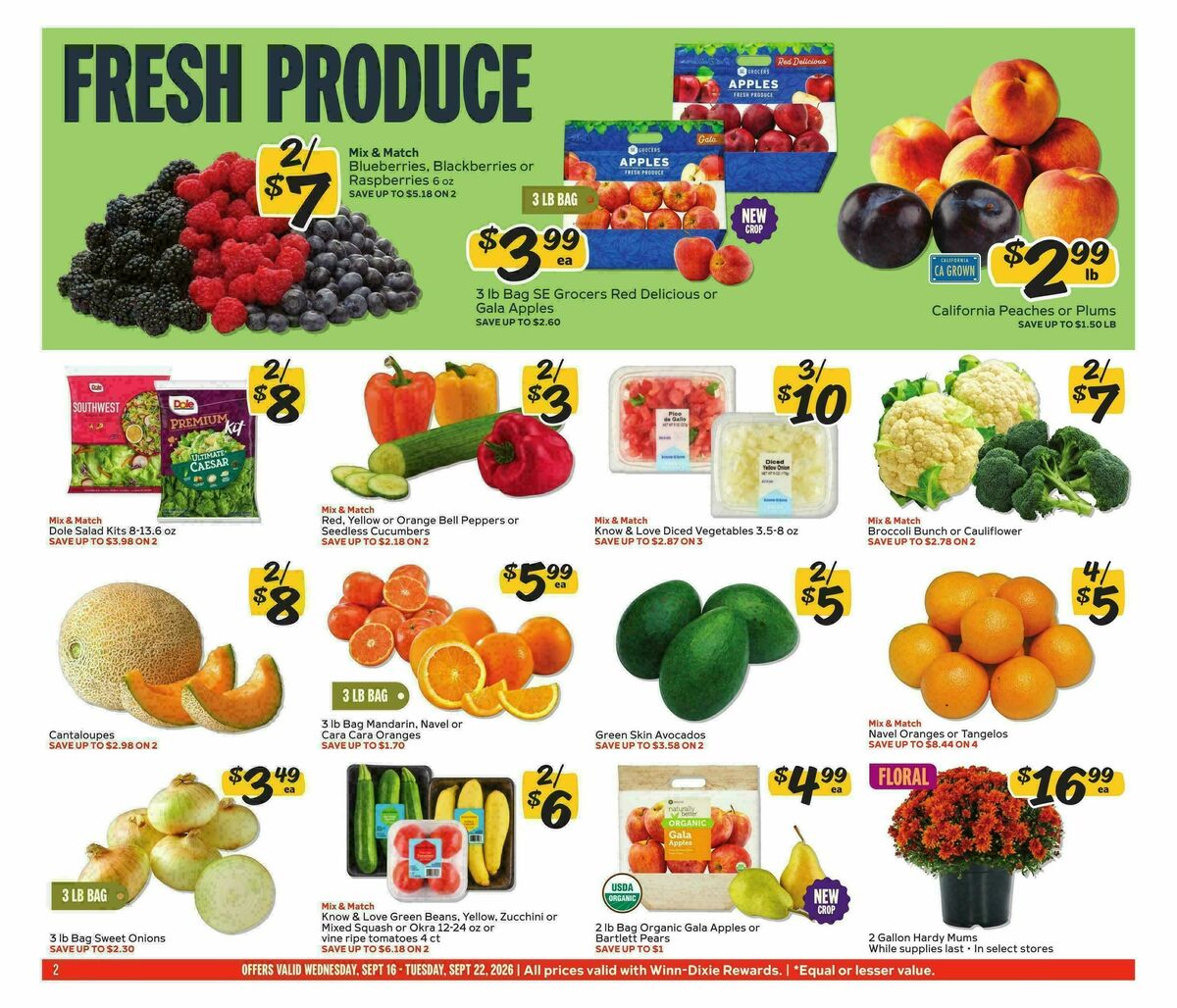 Winn-Dixie Weekly Ad from September 16