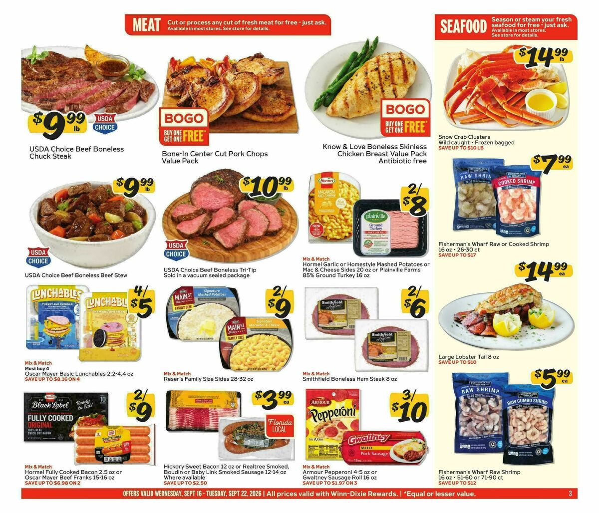 Winn-Dixie Weekly Ad from September 16