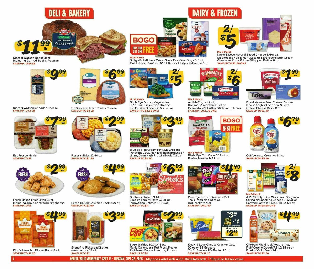 Winn-Dixie Weekly Ad from September 16