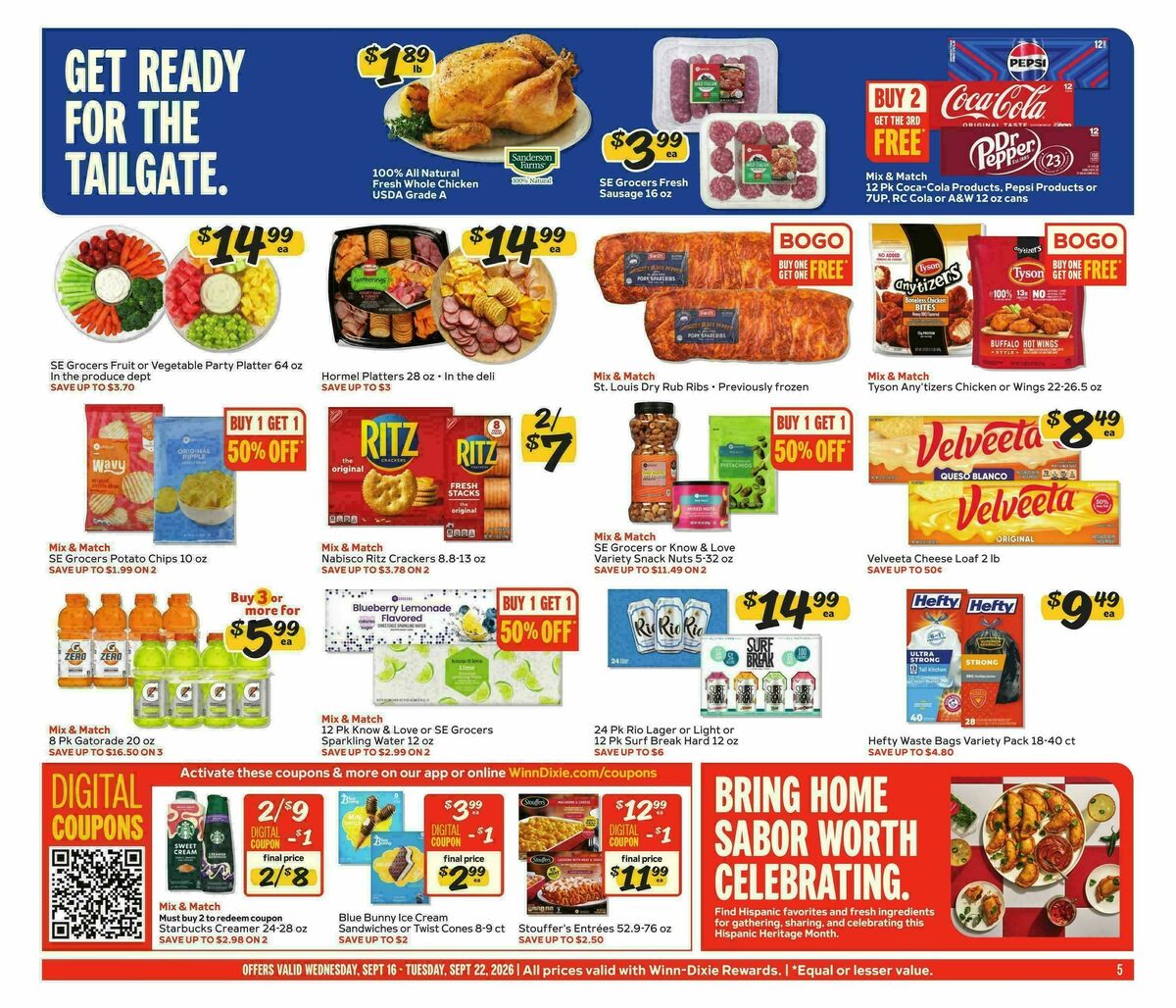 Winn-Dixie Weekly Ad from September 16