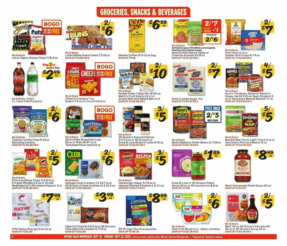Winn-Dixie Weekly Ad from September 16