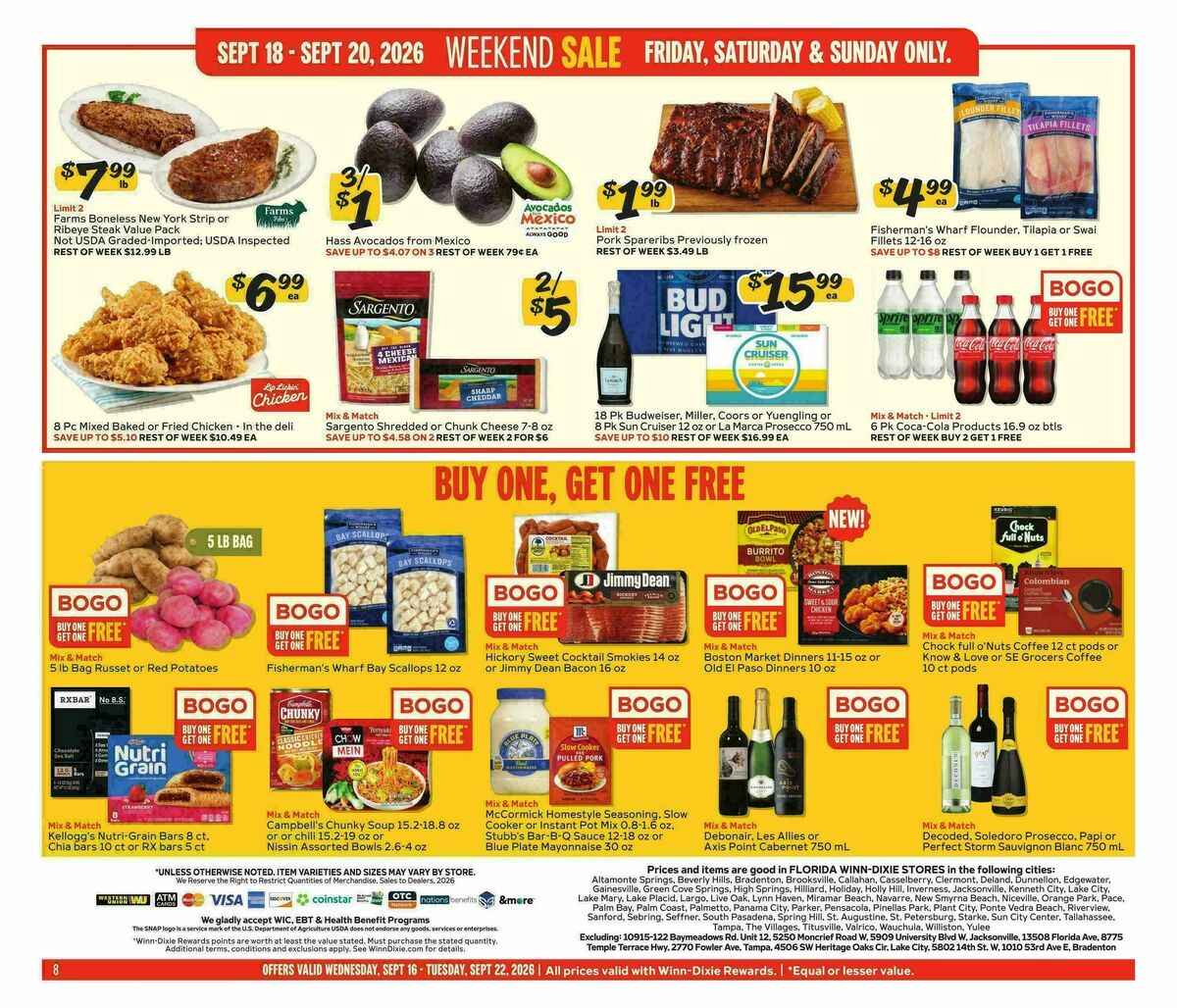 Winn-Dixie Weekly Ad from September 16