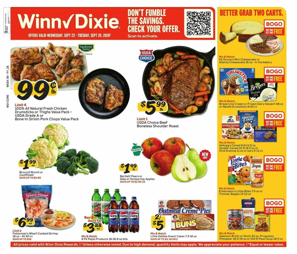 Winn-Dixie Weekly Ad from September 23