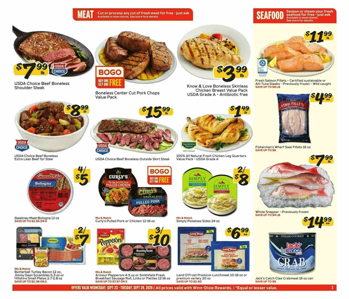 Winn-Dixie Weekly Ad from September 23