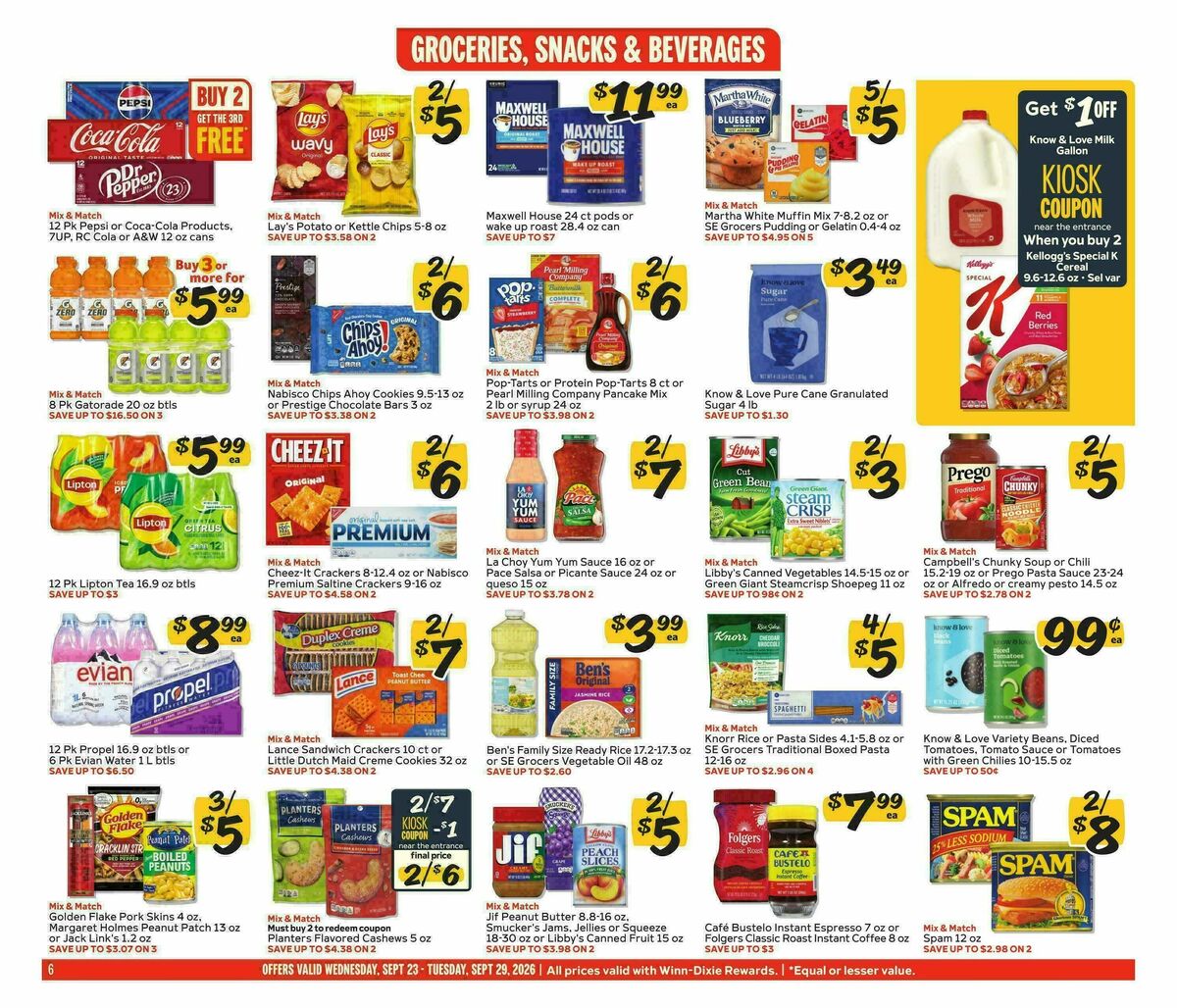 Winn-Dixie Weekly Ad from September 23