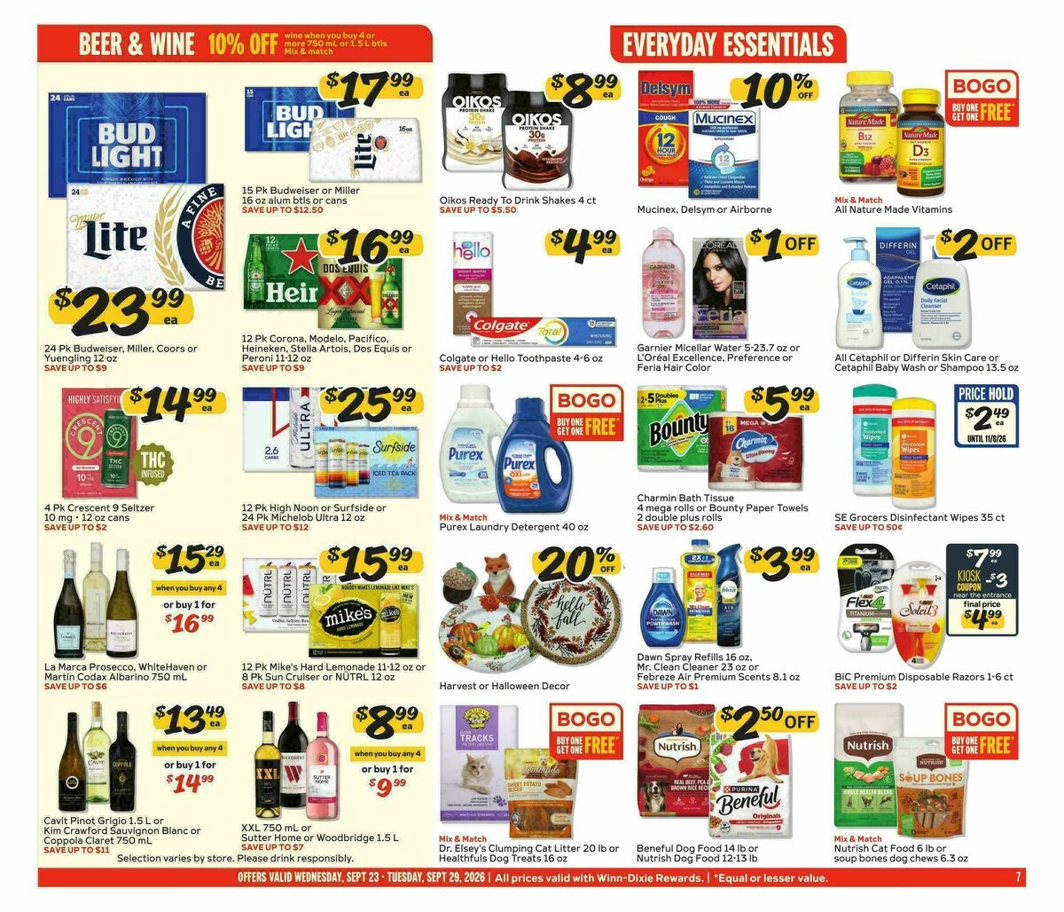 Winn-Dixie Weekly Ad from September 23
