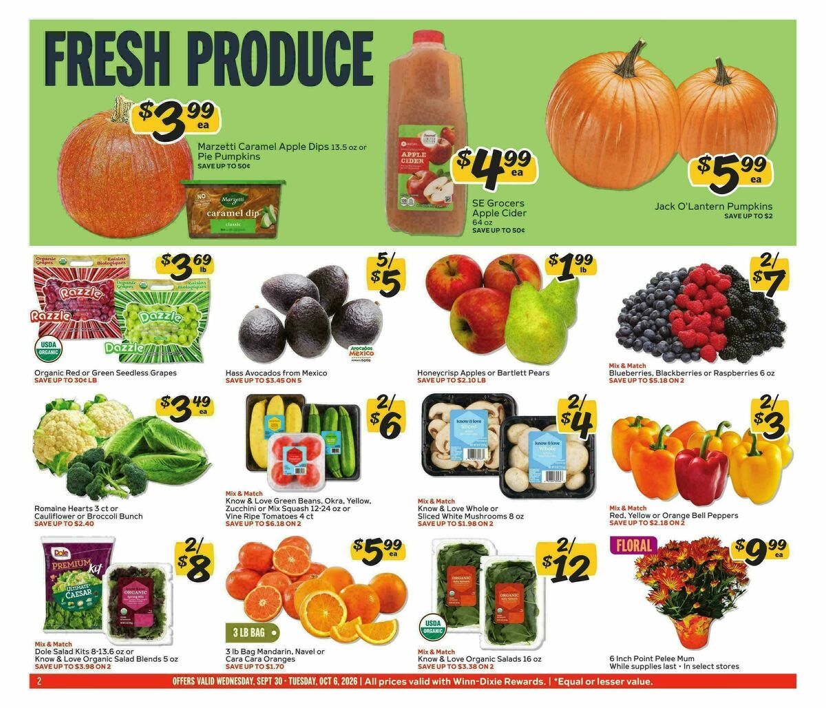 Winn-Dixie Weekly Ad from September 30