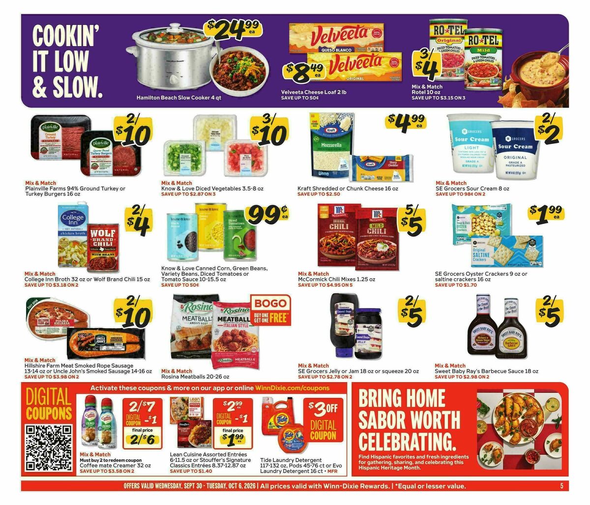 Winn-Dixie Weekly Ad from September 30