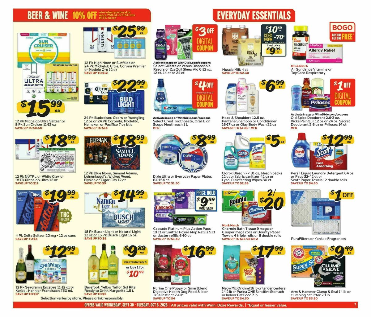 Winn-Dixie Weekly Ad from September 30