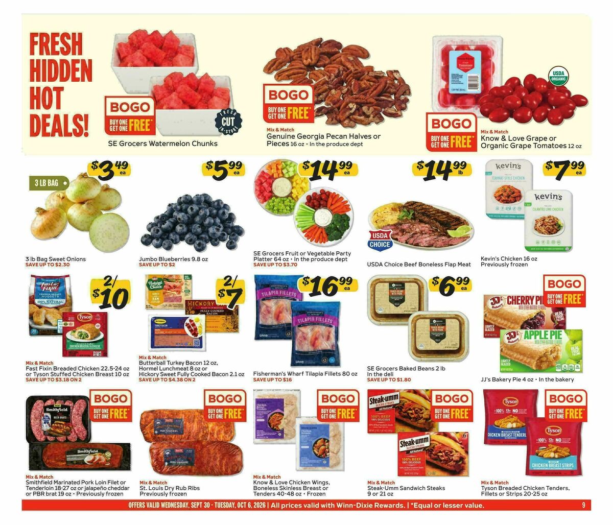 Winn-Dixie Weekly Ad from September 30
