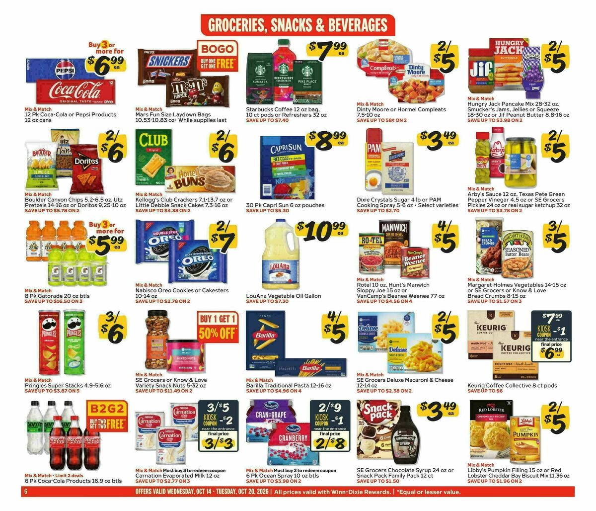 Winn-Dixie Weekly Ad from October 14
