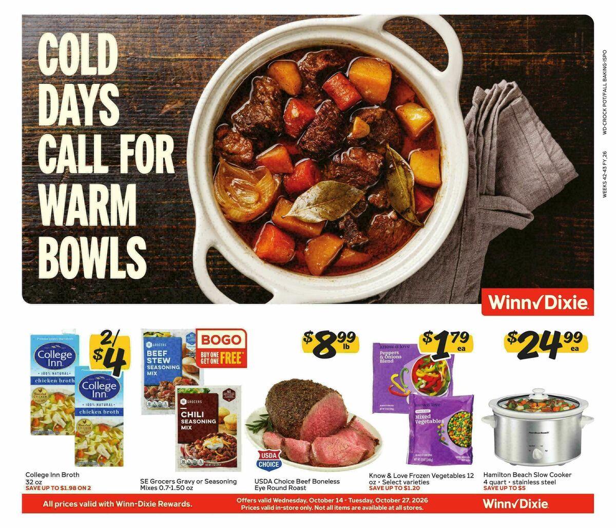 Winn-Dixie Weekly Ad from October 14