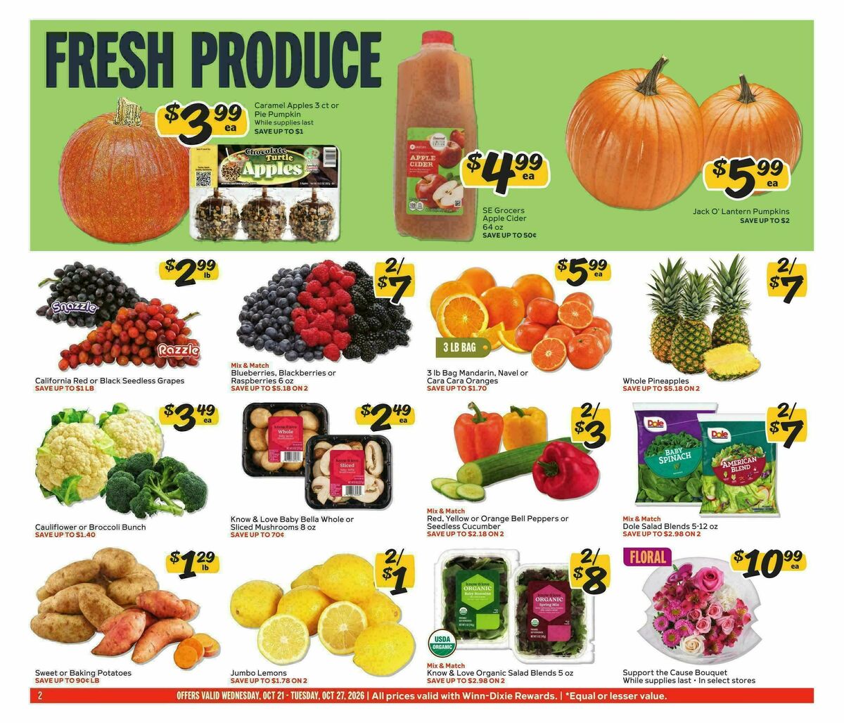 Winn-Dixie Weekly Ad from October 21