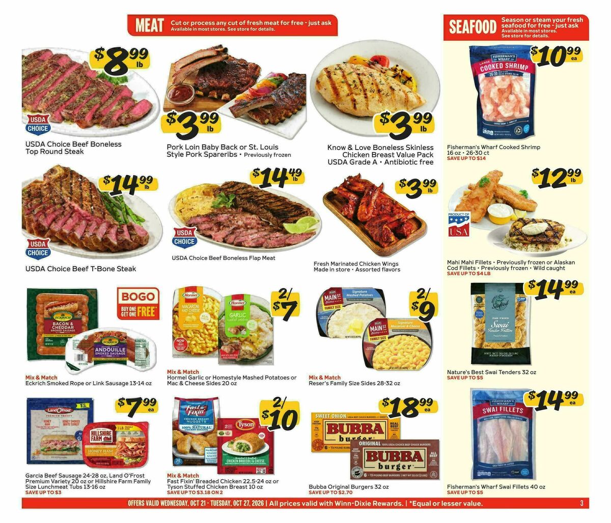 Winn-Dixie Weekly Ad from October 21