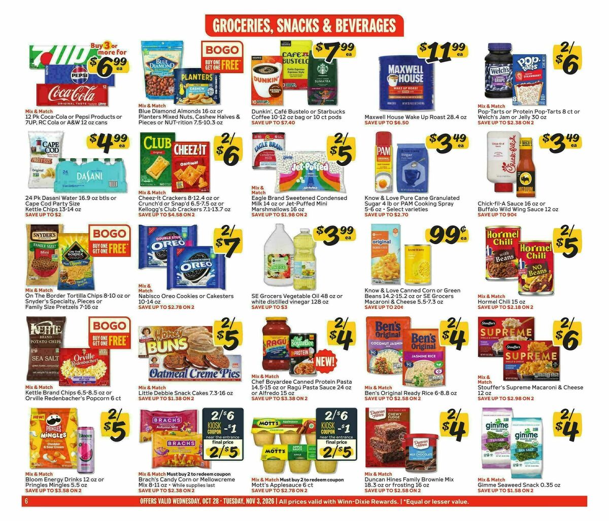 Winn-Dixie Weekly Ad from October 28