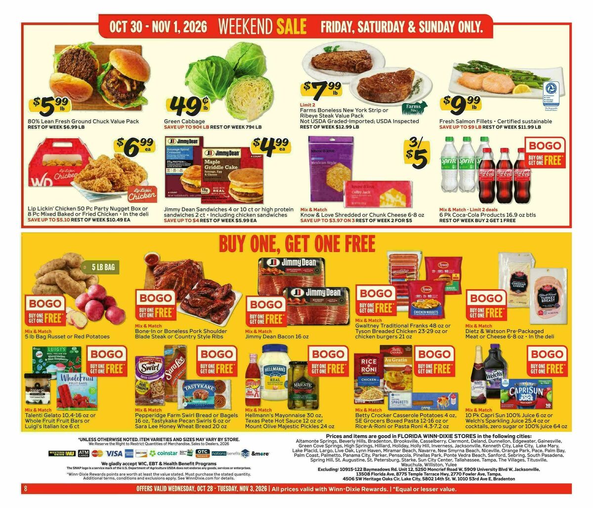 Winn-Dixie Weekly Ad from October 28