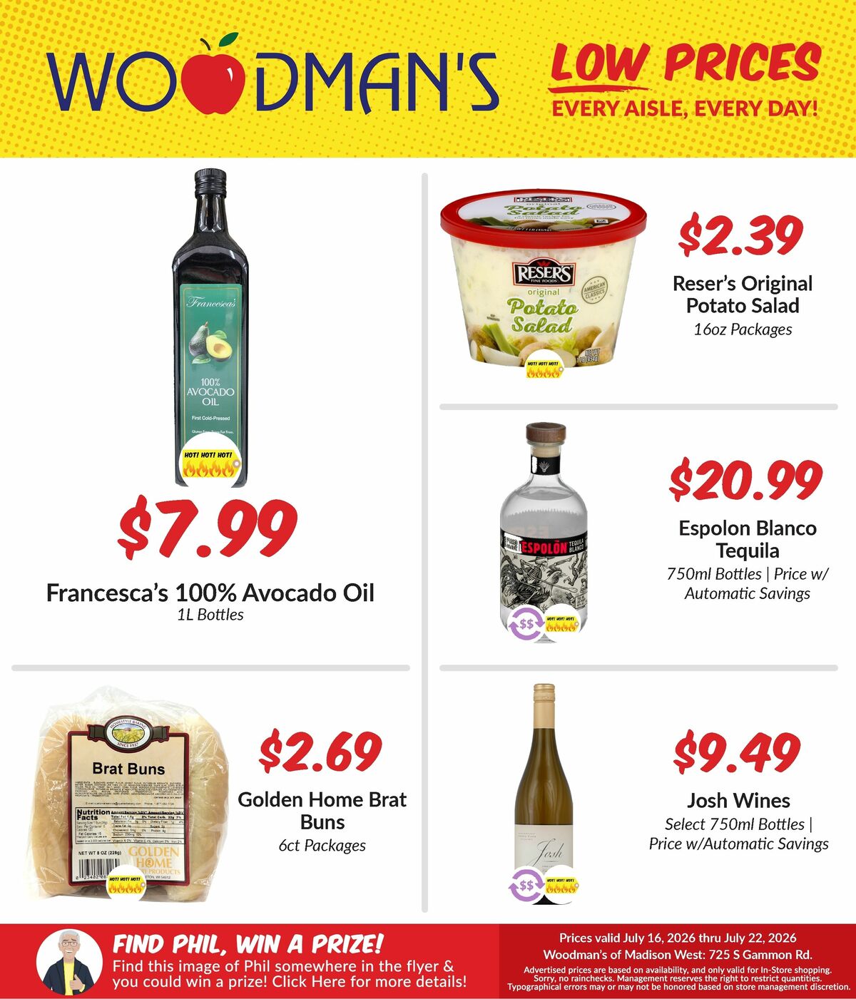 Woodmans Food Market Weekly Ad from July 16