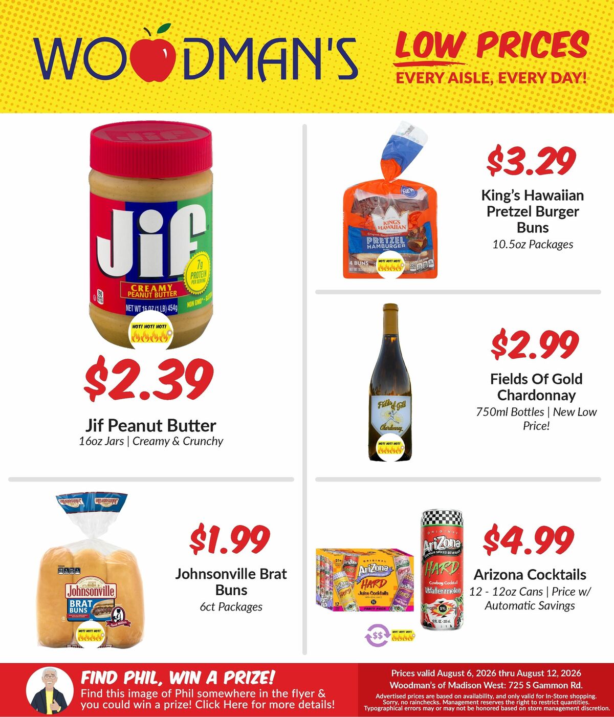 Woodmans Food Market Weekly Ad from August 6