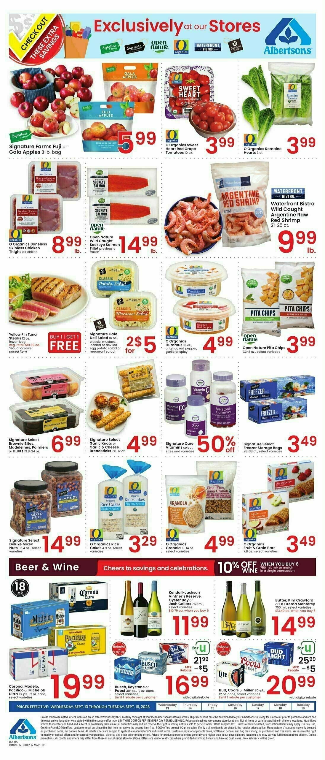 Albertsons Bonus Savings Weekly Ads & Special Buys from September 13