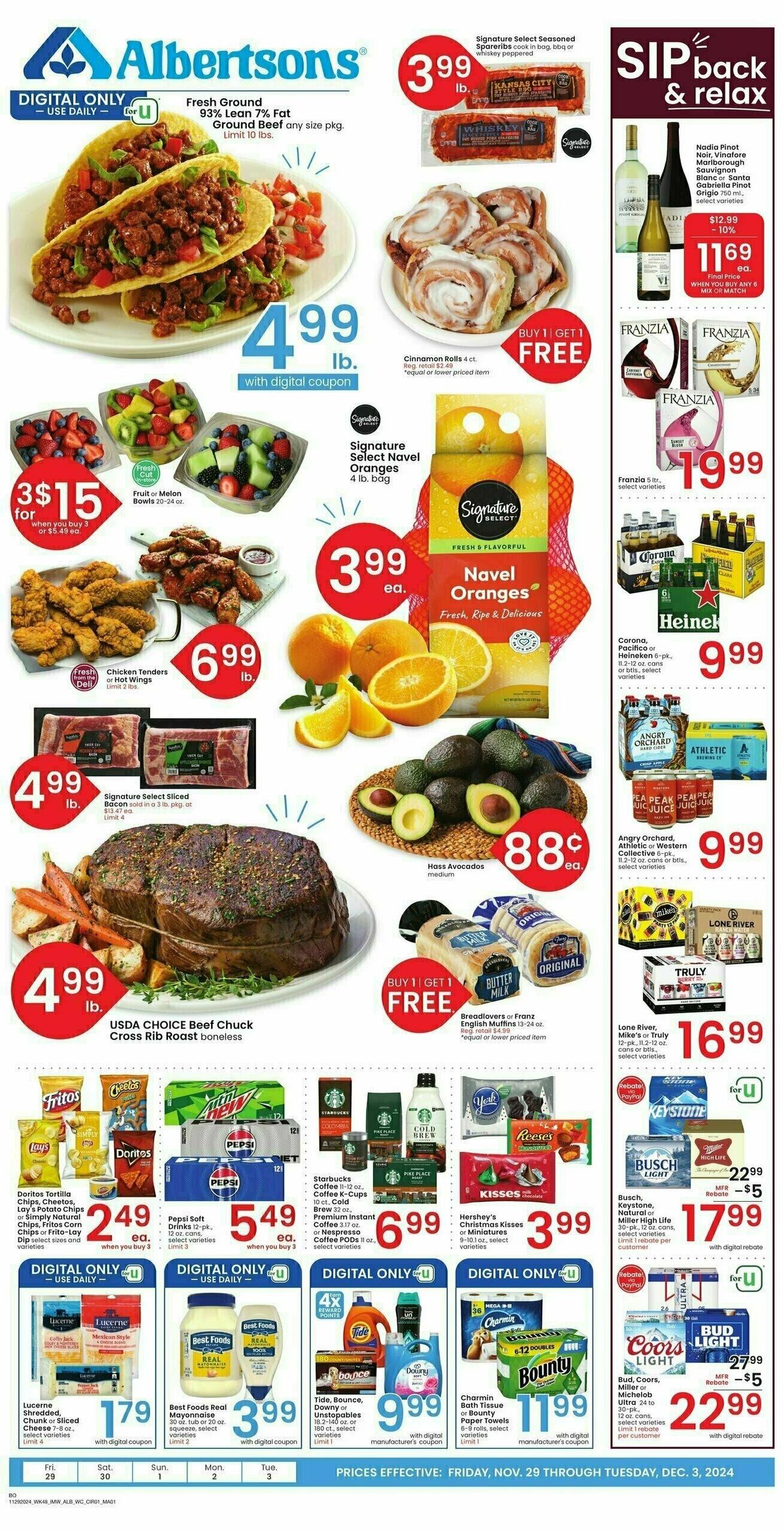 Albertsons weekly ads special buys from november 29