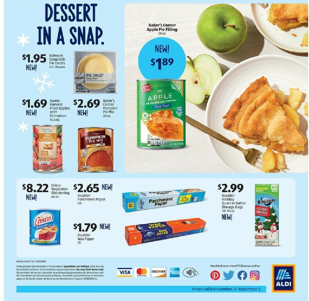 ALDI Holiday Baking US Weekly Ads & Special Buys from November 27