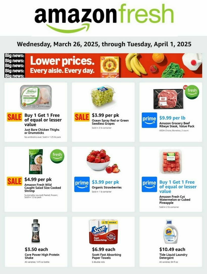 Amazon Fresh Weekly Sale Ads from March 26