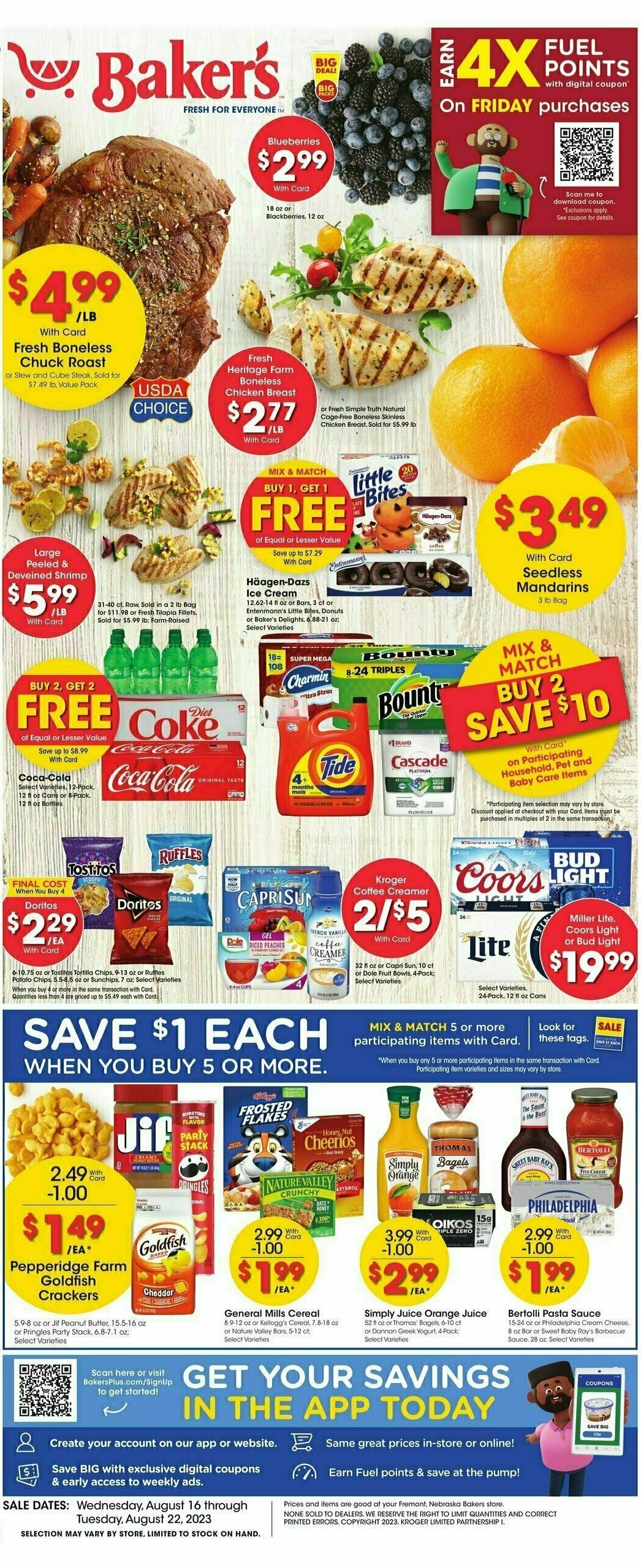 Baker's Weekly Ad from August 16