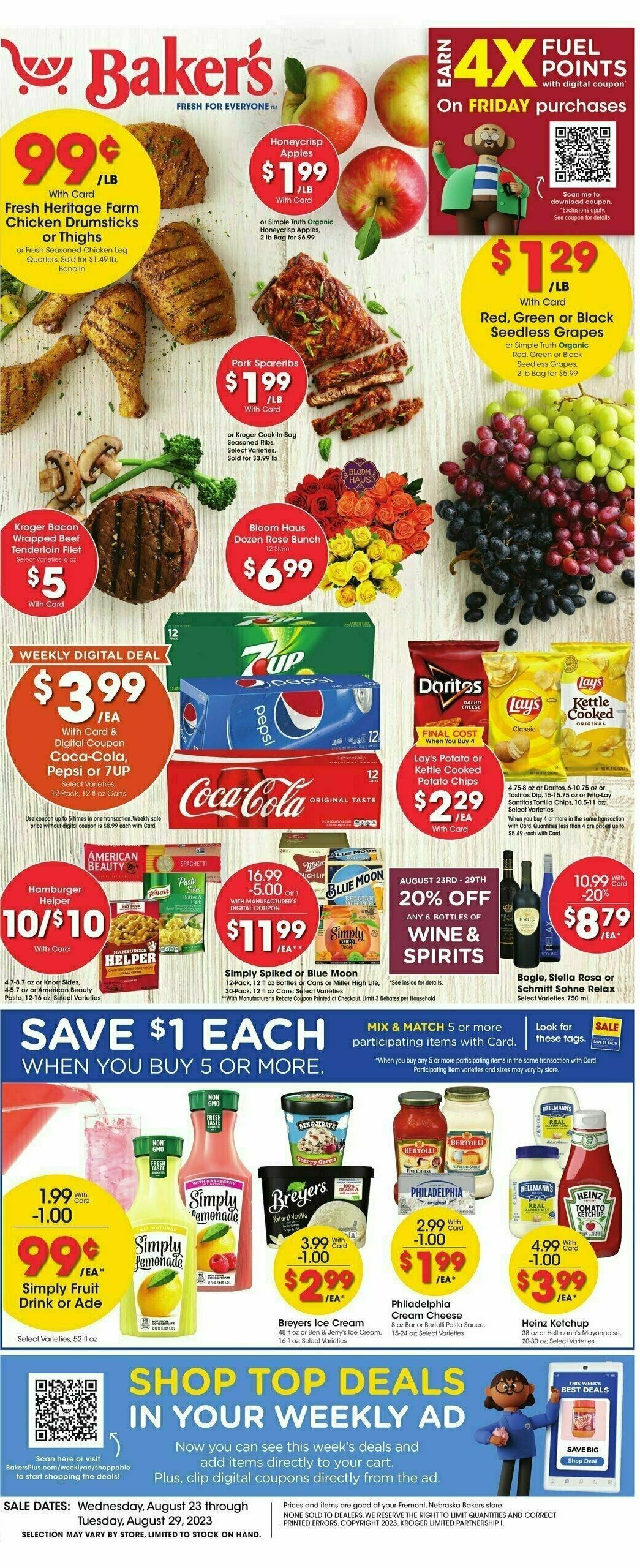 Baker's Weekly Ad from August 23