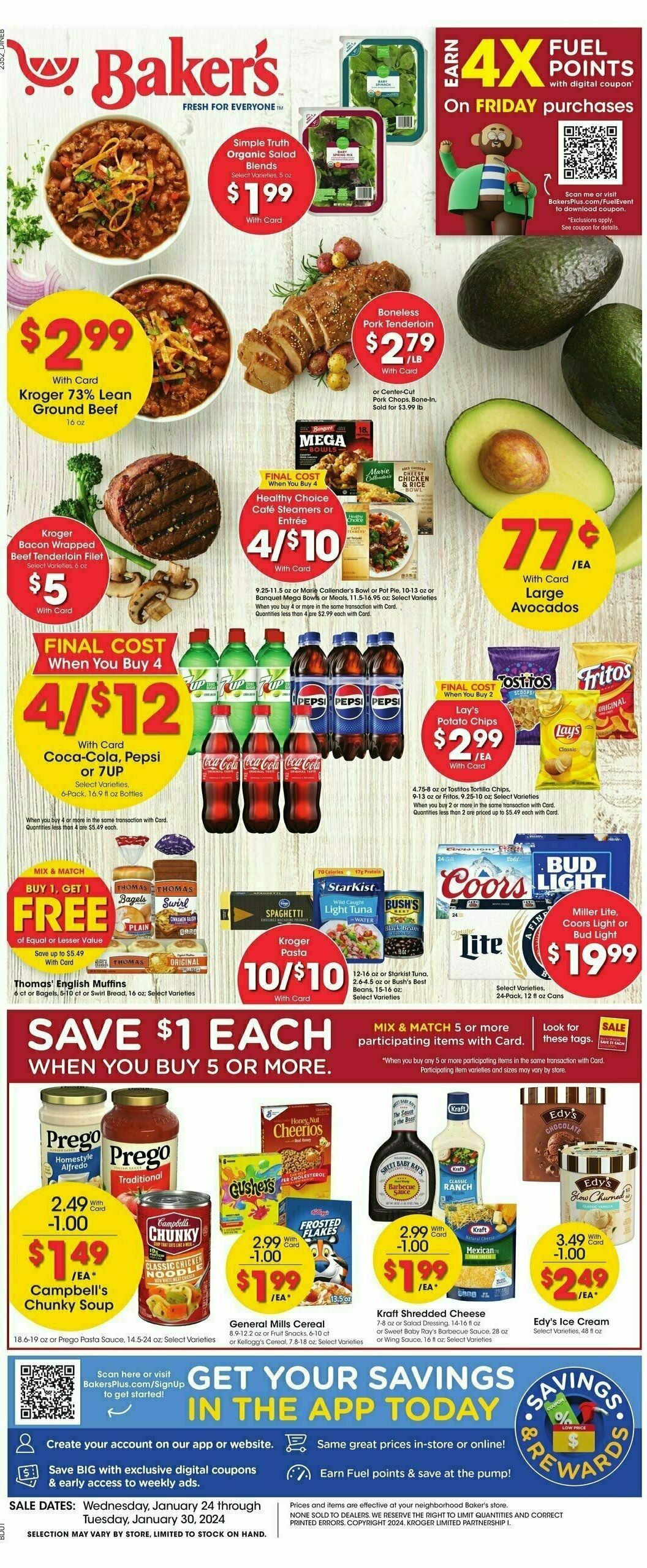 Baker's Weekly Ad from January 24