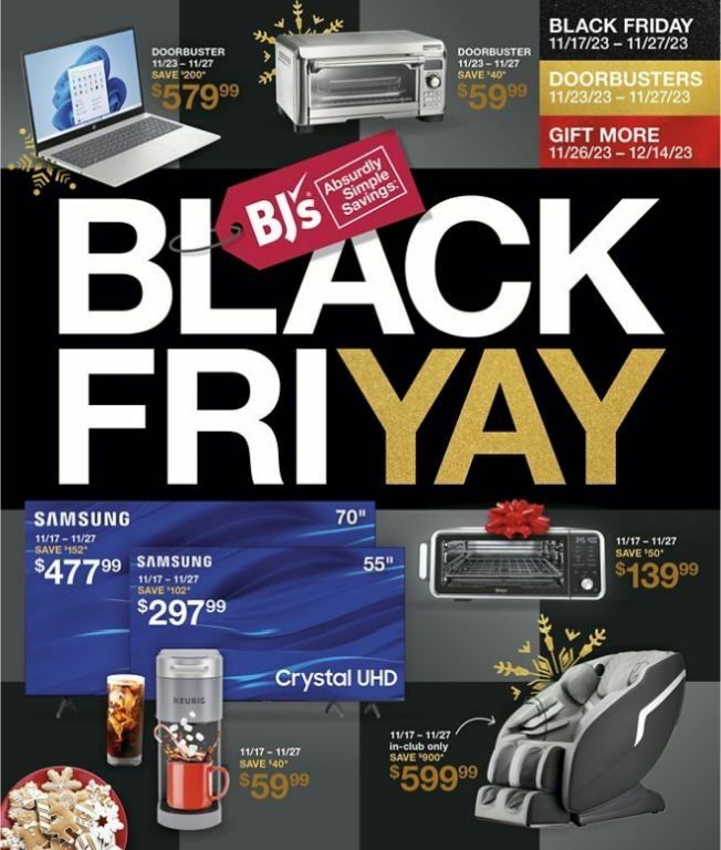 BJ's Wholesale Club Black Friday & Gifting Book Wow Deals from November 17