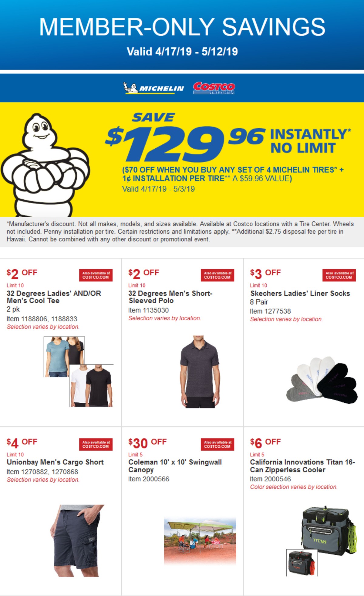 Costco Special Buys and Warehouse Savings from April 17