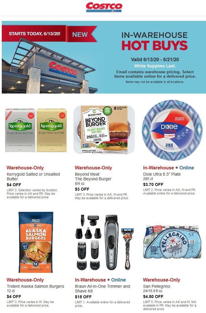 Costco Hot Buys Special Buys and Warehouse Savings from June 13