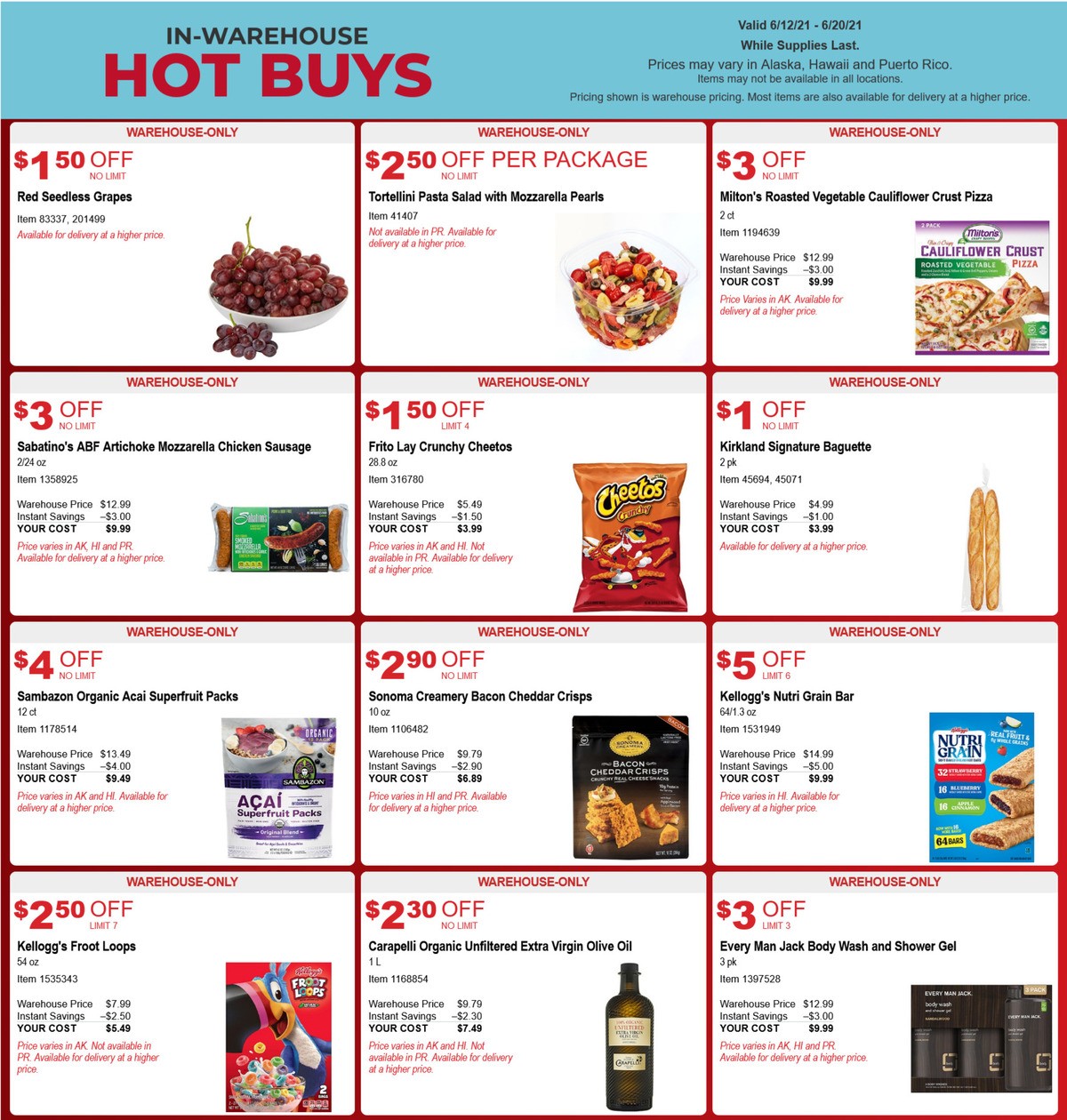 Costco Hot Buys Special Buys and Warehouse Savings from June 12