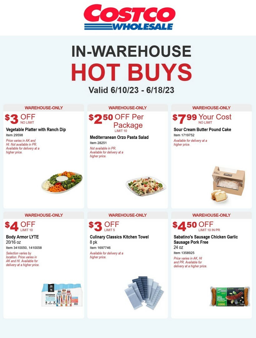 Costco Hot Buys Special Buys and Warehouse Savings from June 10