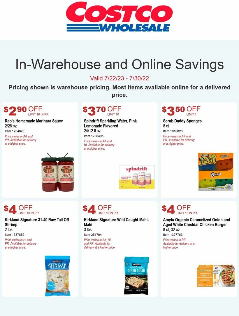 Costco Hot Buys Special Buys and Warehouse Savings from July 22