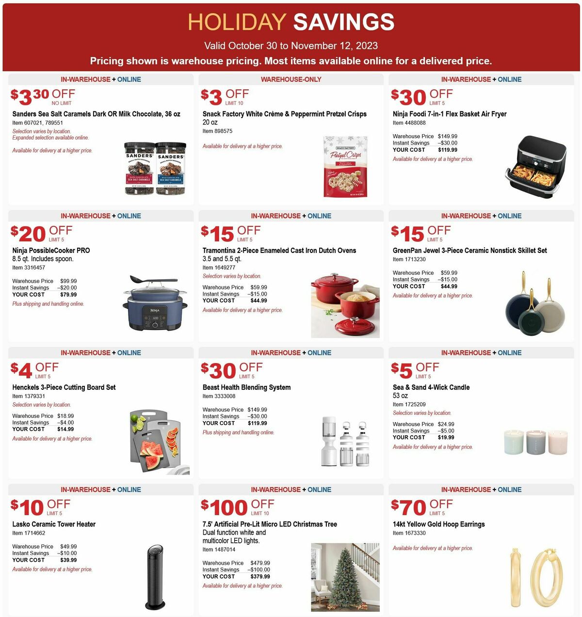 Costco Online & Warehouse Savings Special Buys and Warehouse Savings