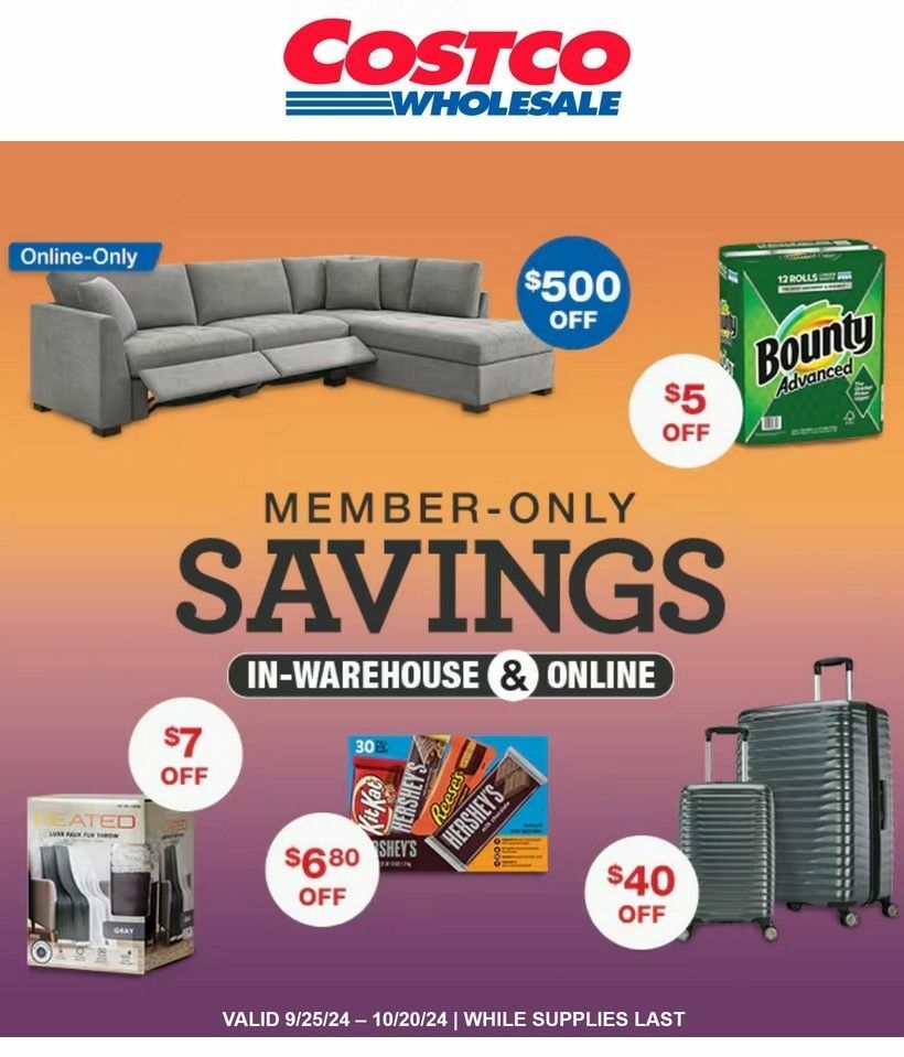 Costco Special Buys and Warehouse Savings from September 25