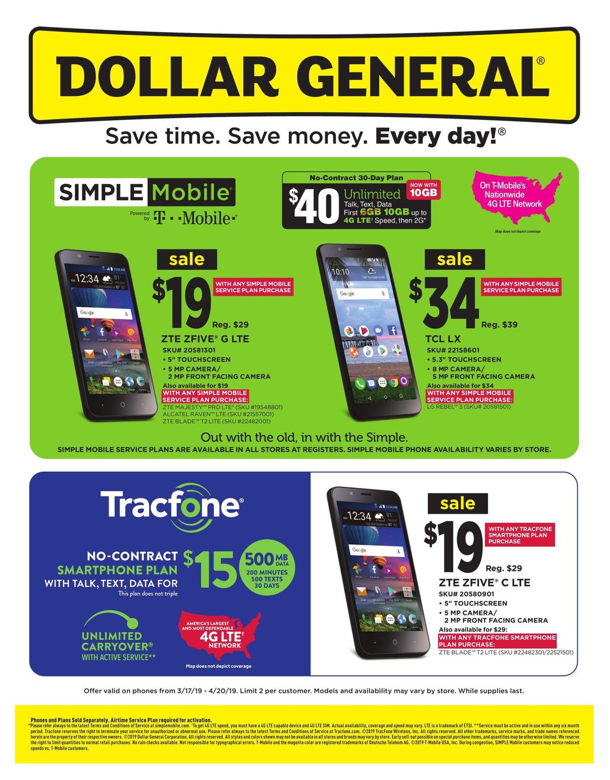 Dollar General Wireless Specials Weekly Ads and Circulars from March 17