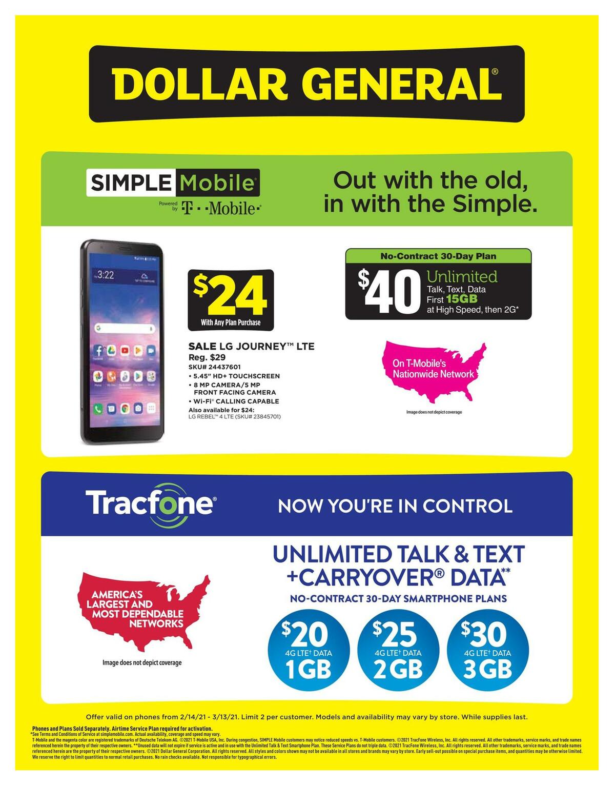 Dollar General Weekly Wireless Specials Weekly Ads and Circulars from February 14